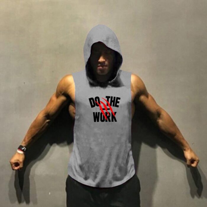 Bodybuilding hoodie Shirt Fitness Men Tank Top Muscle Vest Stringer Undershirt DO THE WORT TankTop