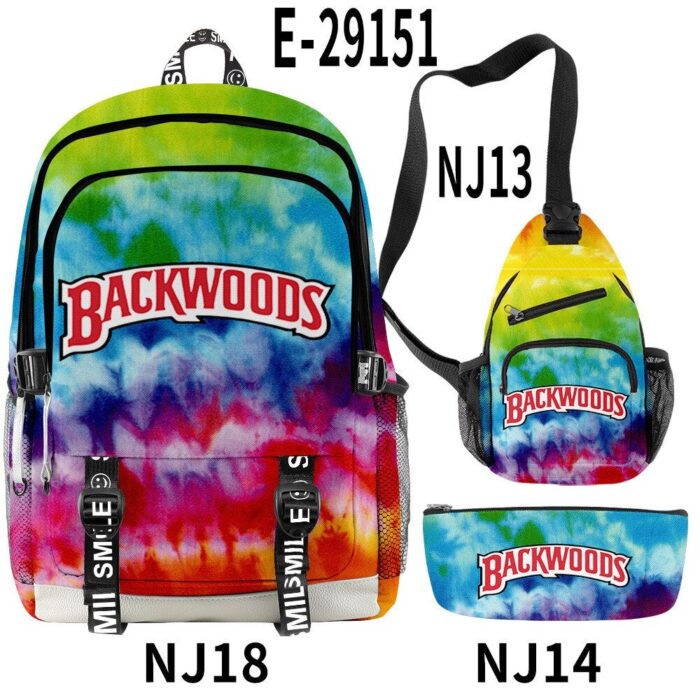 Backwoods Cool And Simple Backpack Three-piece Package  Casual Computer Bag