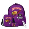 3D Printed Backwoods Backpack 3pcs Set Slash Zipper Backpack3d Printed Backpack School Student Casual  Laptop Bag