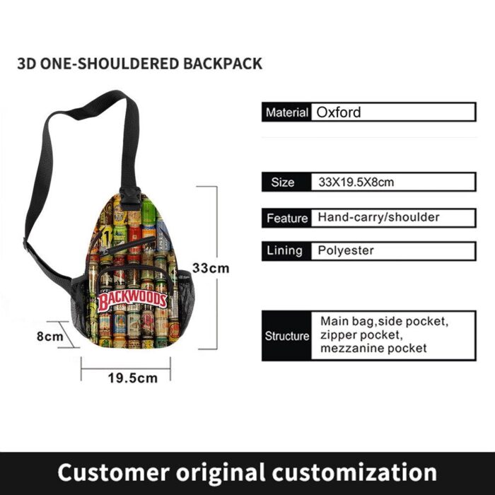 Backwoods 3D Printing Messenger Bag Simple Shoulder Bag