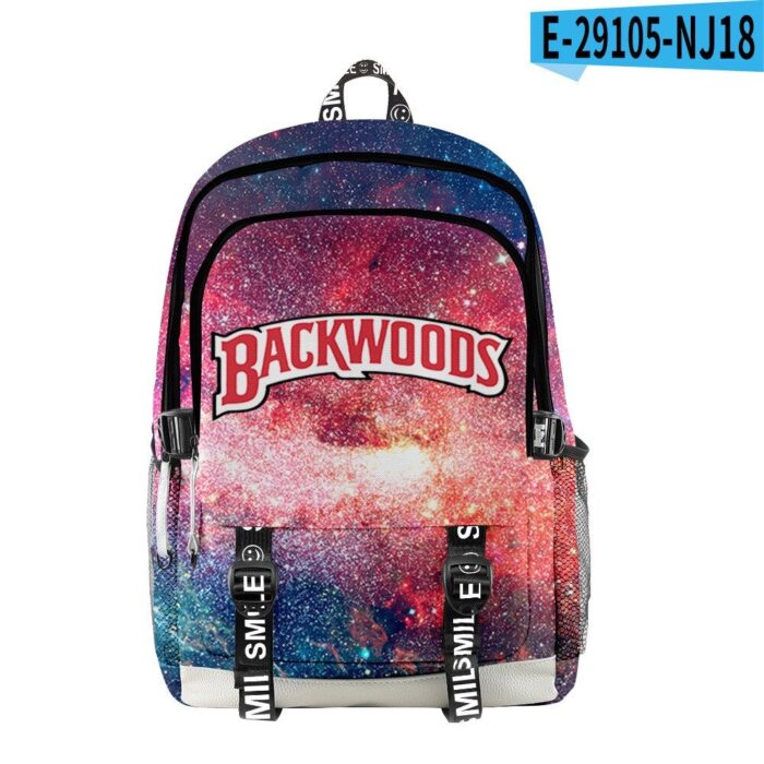 Backwoods Simple Multifunctional Backpack 3D Digital Color Printing Travel  School Bag