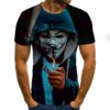 Clown 3D Printed T Shirt Men Joker Face Male tshirt 3d Clown Short Sleeve Funny T Shirts Tops & Tees