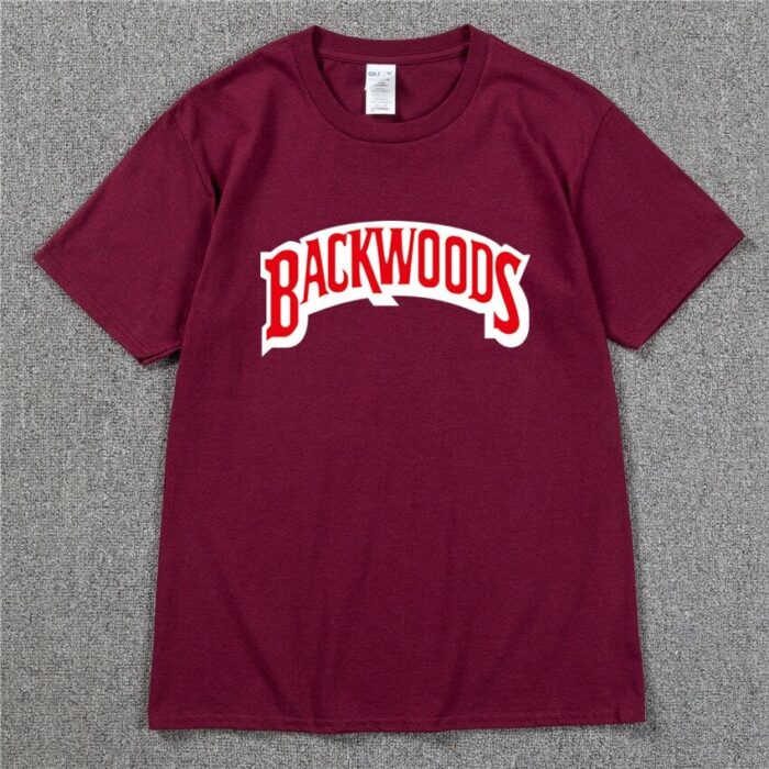 BACKWOODS T Shirts Men Short Sleeve Cotton T-Shirt Fashion Street Hip Hop Rock Streetwear Men Swag Tshirt