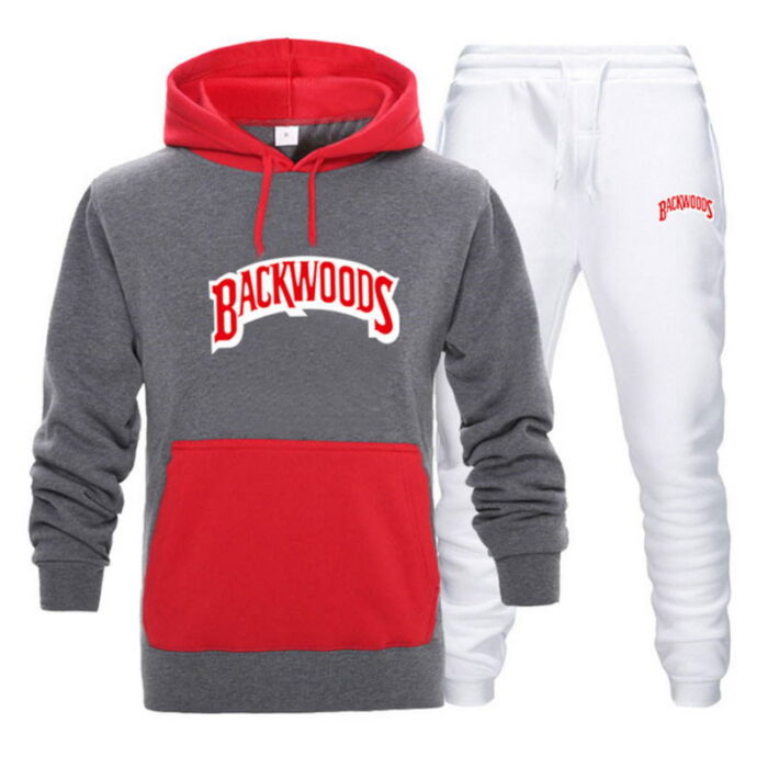 Backwoods Streetwear Hoodie set Tracksuit Men Thermal Sportswear Sets Hoodies and Pants Suit Casual Sweatshirt Sport Suit
