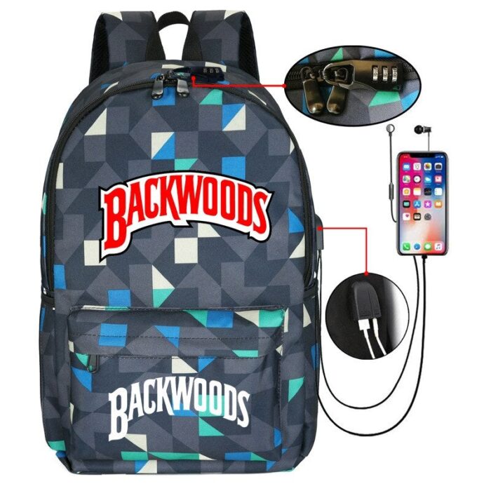 Backwoods Printed  Backpack Schoolbag Student Outdoor Travel Casual Bag Backpacks