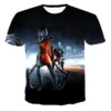 Funny 3D T Shirt Short Sleeve Tee Tops A Wolf in the snow T-Shirts Short sleeve tops