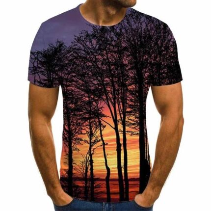 Men's T-shirt Short-sleeved T-shirt Printing 3D t Shirt Casual Hip-hop T-shirt Top