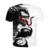 Men Summer Short Sleeve Fitness Tee Cool Streetwear 3D Print Fake Muscle T-shirt