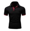 Summer Men's T-shirt Lapel Casual Short-sleeved Stitching T-shirt for Male Solid Color Pullover Tops T-shirt