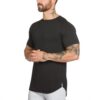 Fitness t shirt men fashion extend hip hop summer short sleeve t-shirt cotton bodybuilding muscle tshirt man