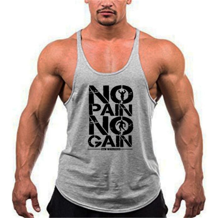 Bodybuilding stringer tank top man Cotton Gym sleeveless shirt men Fitness Vest Singlet sportswear workout tanktop