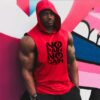 Mens Bodybuilding Hooded Tank Top Cotton Sleeveless Vest Sweatshirt Fitness Workout Sportswear Tops Male