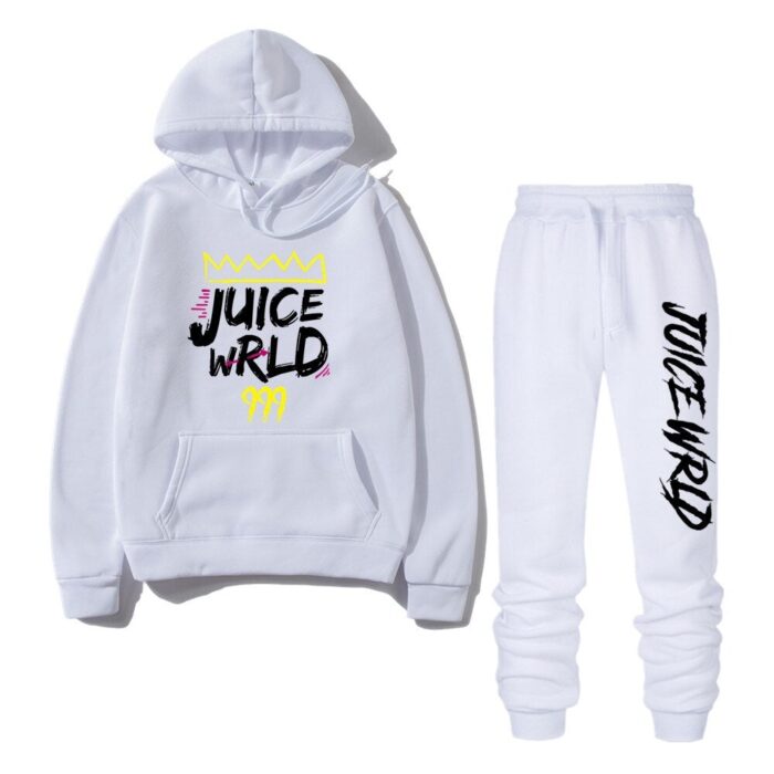 Juice Wrld Hooded Sweatshirt pants Pullover Hoodie Sportwear Sweat Suit Casual Sportsuits 2 Pieces Sets