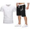 Summer Jogging Pants T-shirt Tracksuit Funny Streetwear Jordan23 T shirt+Beach Shorts Sets