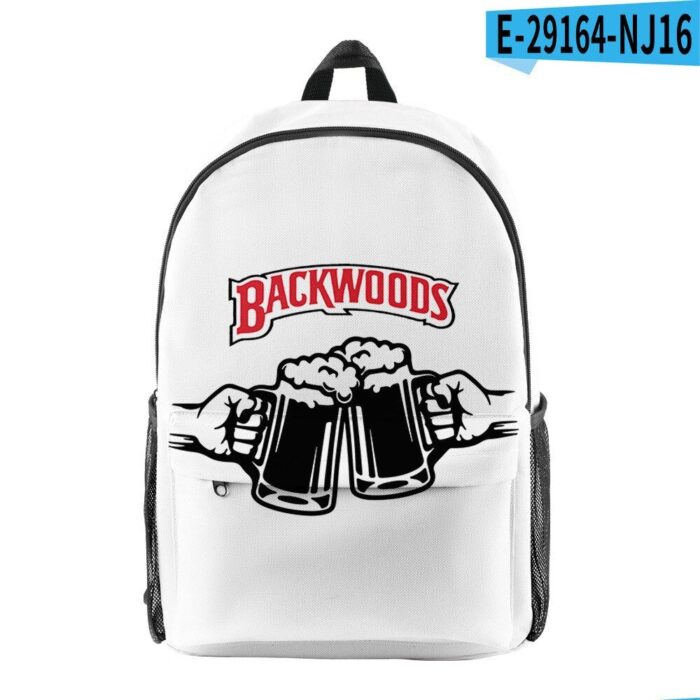 Backwoods Beer Backpack 3D Digital Color Printing Casual Fashion Pack Laptop Bag