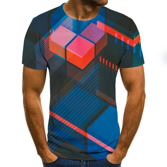 3D Printed Funny T shirt Three-dimensional vortex Men Tshirt Summer O-Neck Daily Casual T shirt